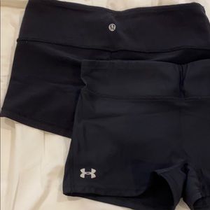 lululemon + under armour booty shorts